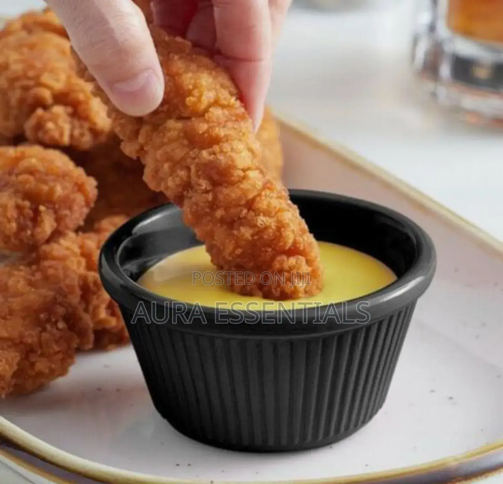 12 Pieces of Black Mini Ramekins Condiment Saucers