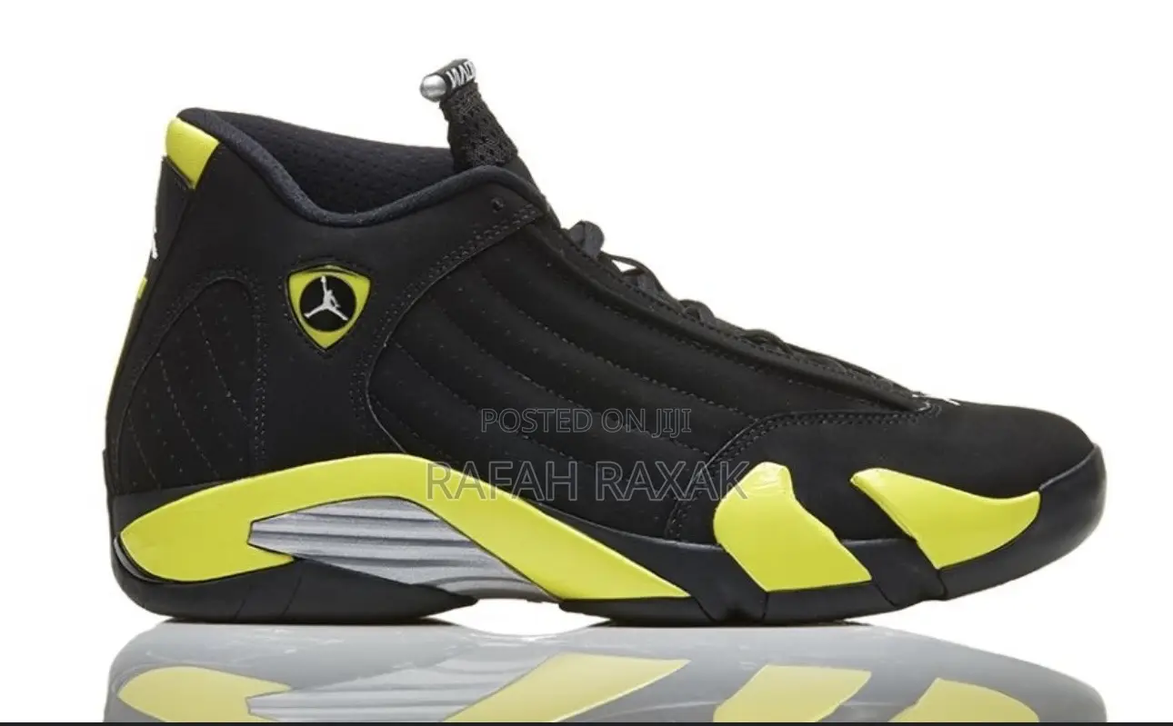 Original Black/Yellow Air Jordan 14 Retro Basketball Sneaker