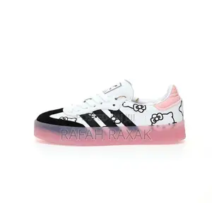 Original White/Pink/Black Adidas Samba Hello Kitty Sneakers