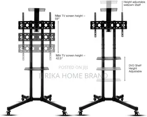 Tv Stand Modern Unit 360 Degrees Trolley Tv Mount