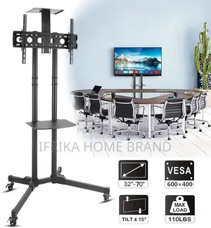 Tv Stand Modern Unit 360 Degrees Trolley Tv Mount