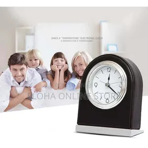 Table Desktop Mute Leather Alarm Clock
