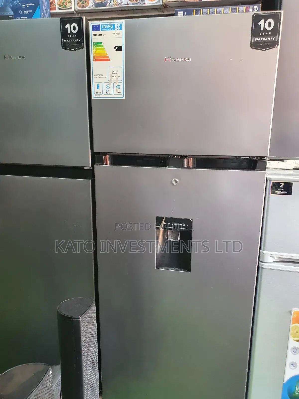 270l Hisense Gray Fridge With Dispenser