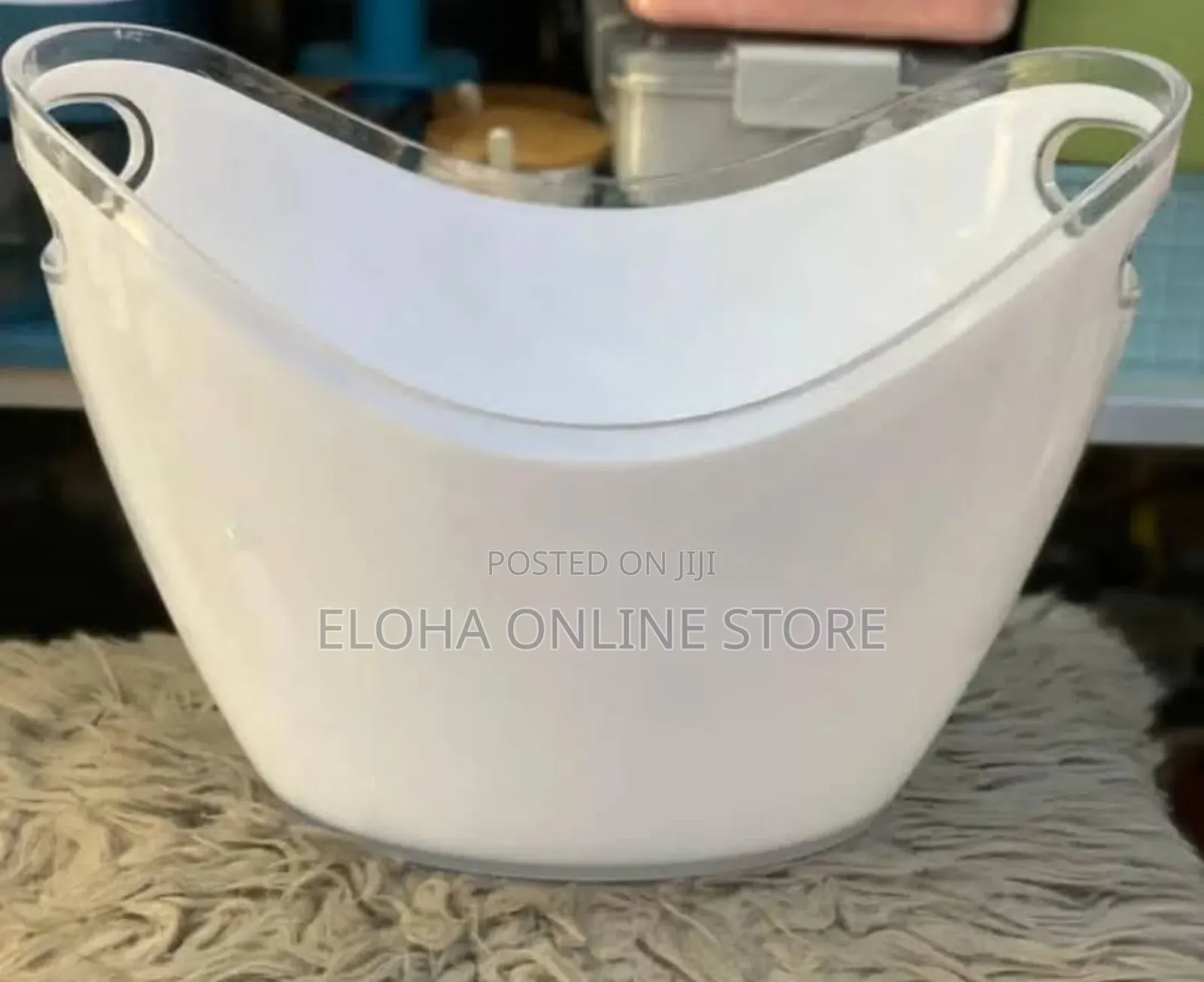 5l White Smoked Ice Bucket