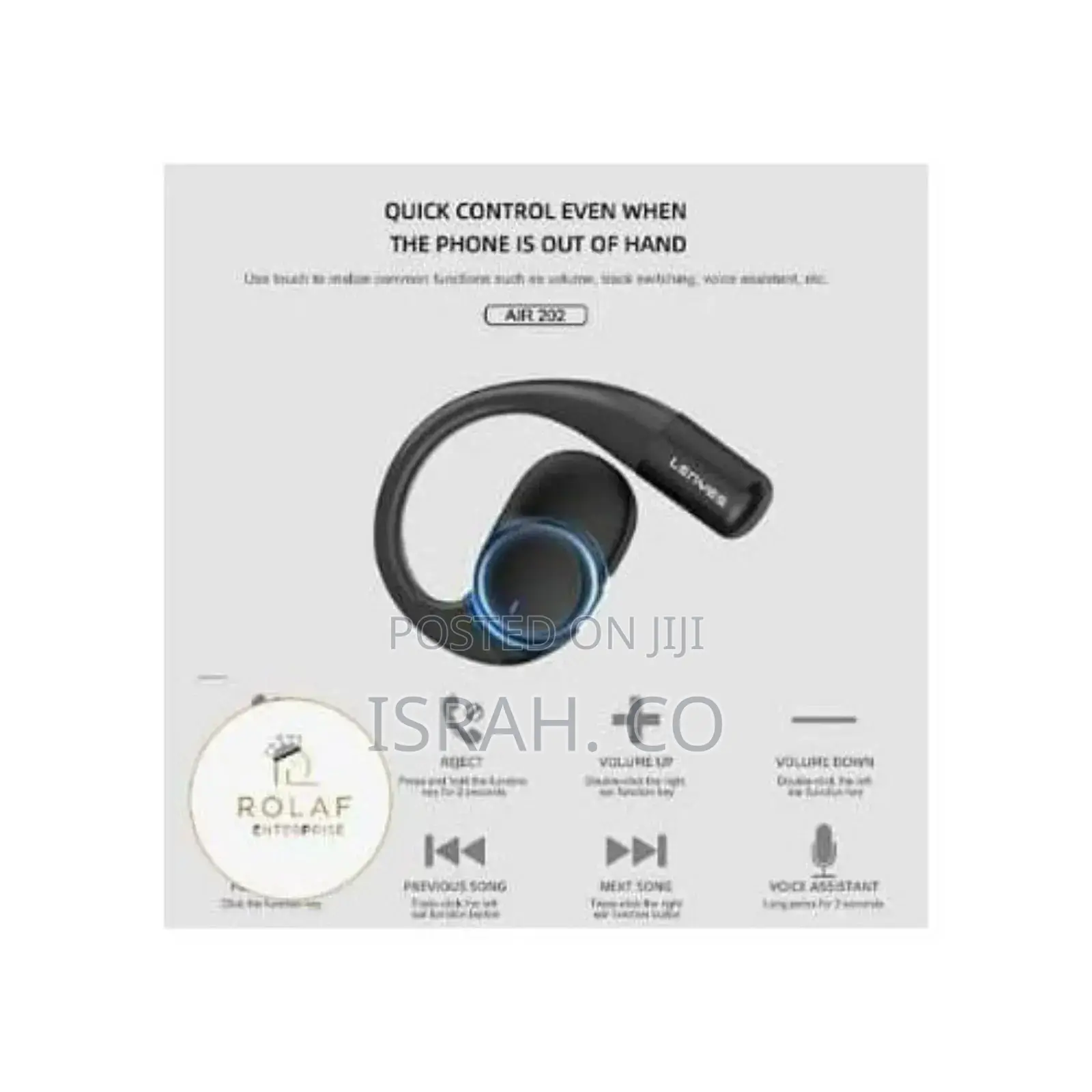 Lenyes Air 202 Ows Open Ear Air Conduction Headphones,