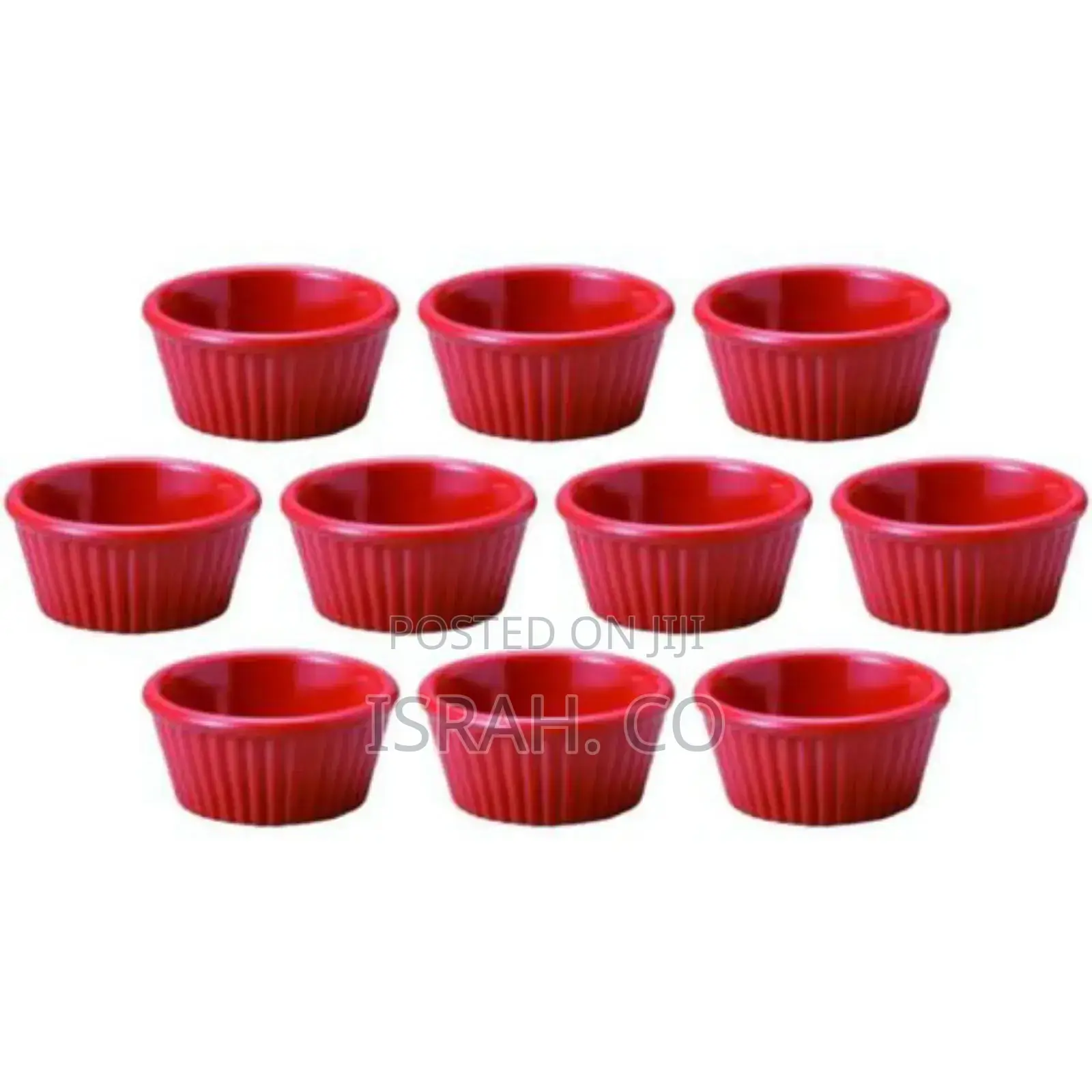 12 Pieces of Red Melamine Ramekins Mini Bowl Souffle