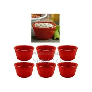 12 Pieces of Red Melamine Ramekins Mini Bowl Souffle