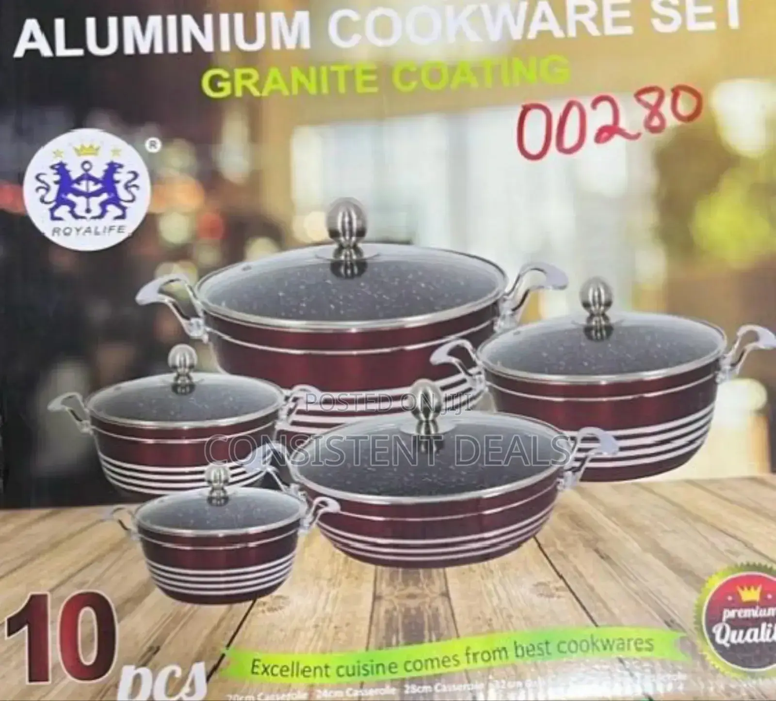 10pcs Granite Cookware Set