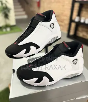 Original Air Jordan 14 Retro “Black Toe” Basketball Sneakers