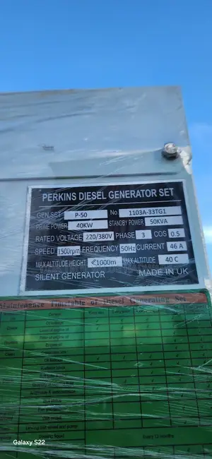 Perkins Diesel Generator 50kva