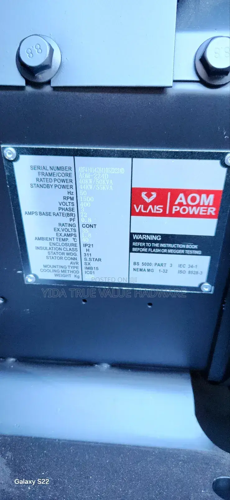 Perkins Diesel Generator 50kva