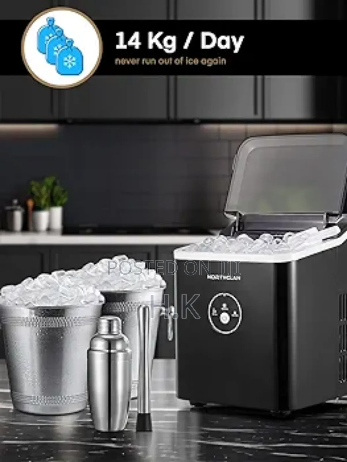 Hoffmans 1.5l Portable Ice Machine, Model Hm-9811.