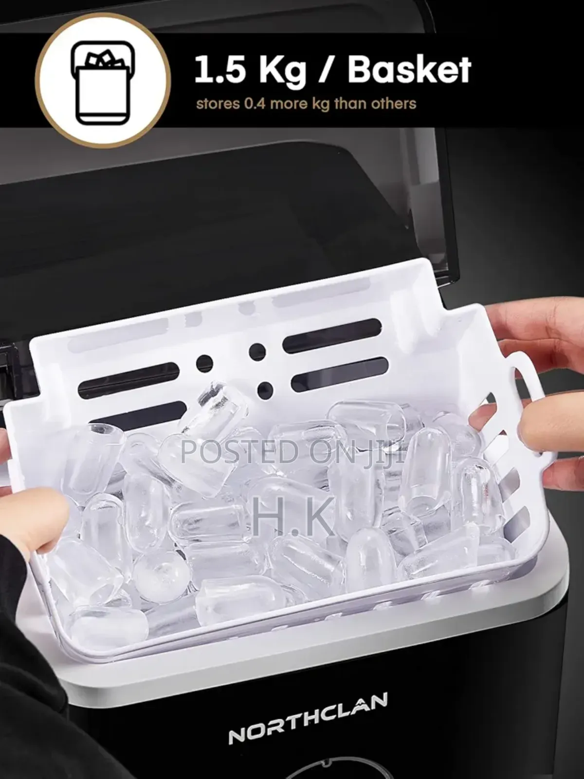 Hoffmans 1.5l Portable Ice Machine, Model Hm-9811.