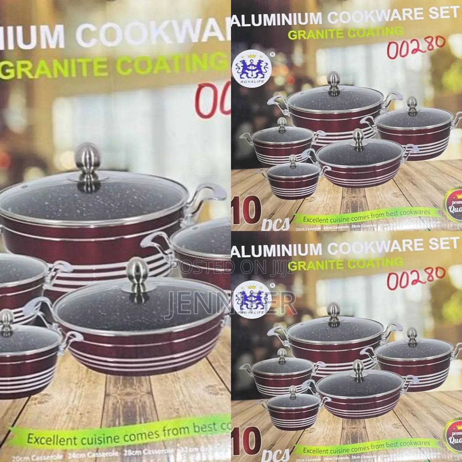 10pcs Aluminium Cookware Set