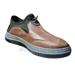 Men’S Walking Shoes With Pu-Leather, Rubber Sole