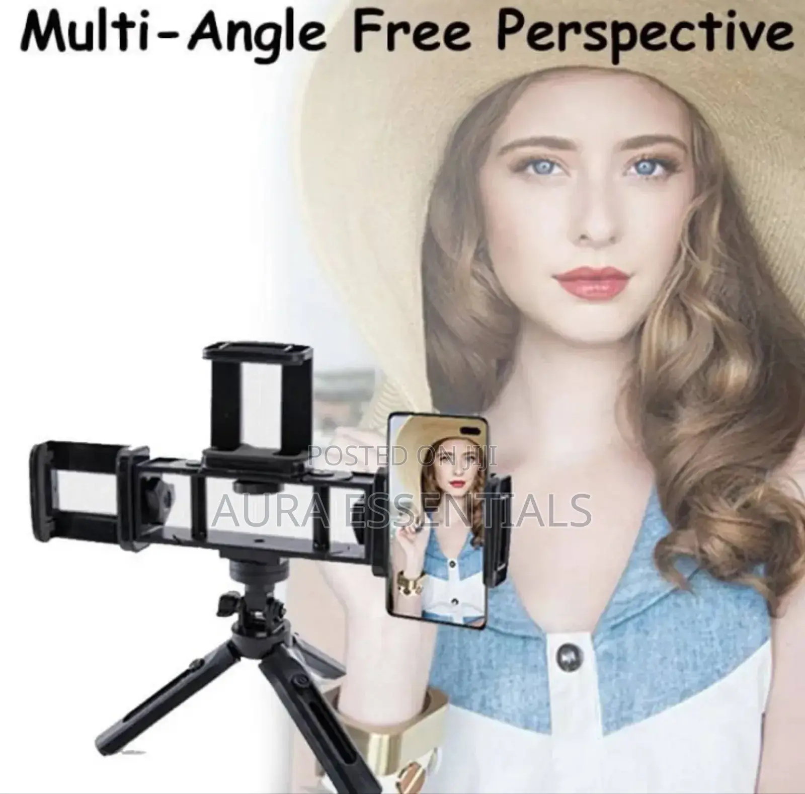 3 in 1 Tripod Adjustable Photography With 3 Phone Holder