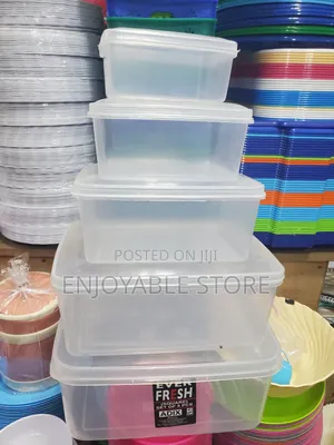 Storage Containers Transparent 5pcs