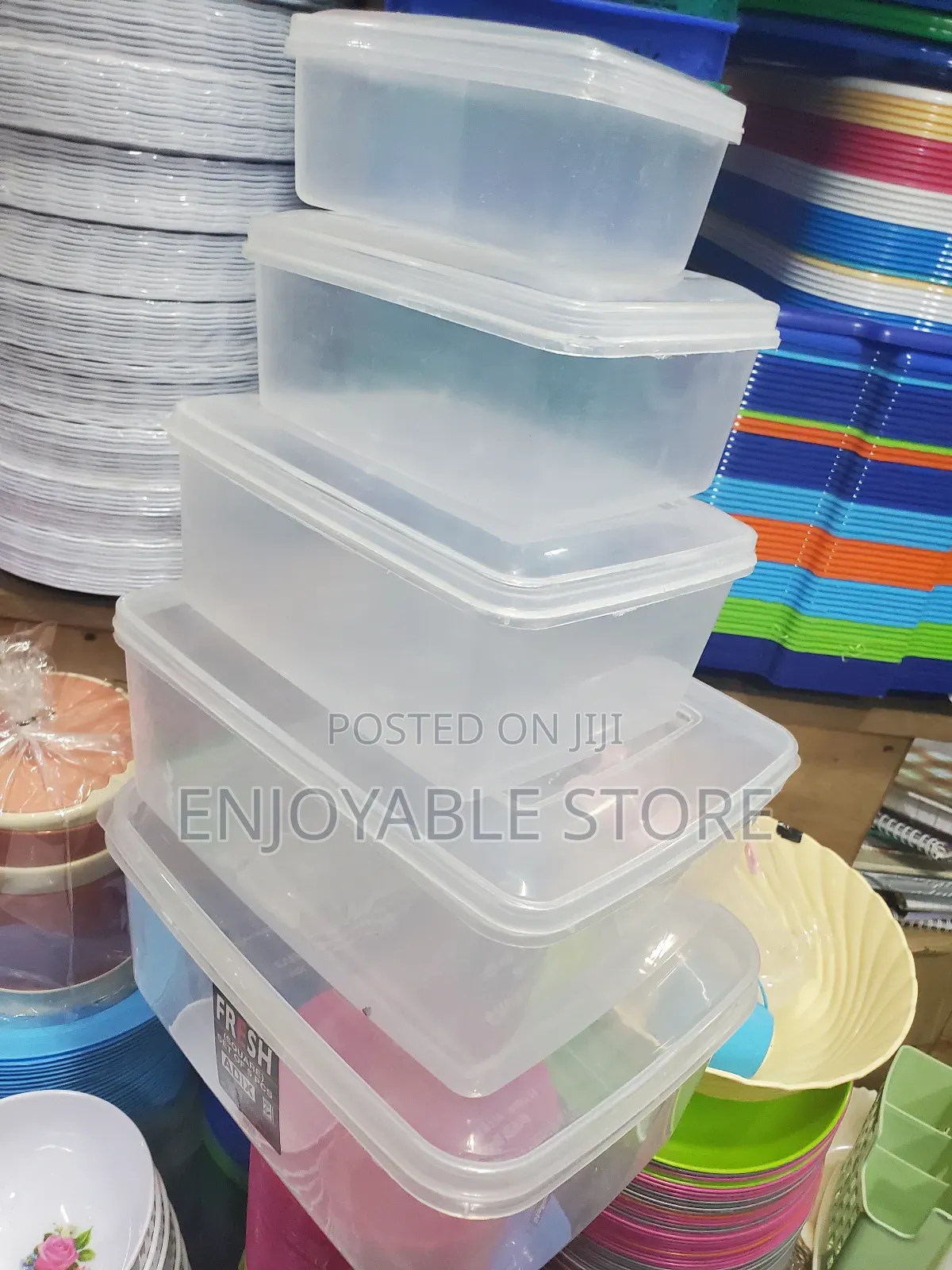 Storage Containers Transparent 5pcs