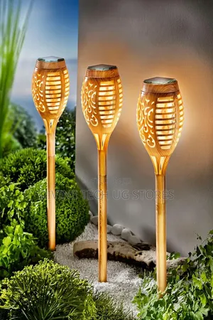 Solar Compound and Garden Light, Hanging Table Lamp- Bamboo