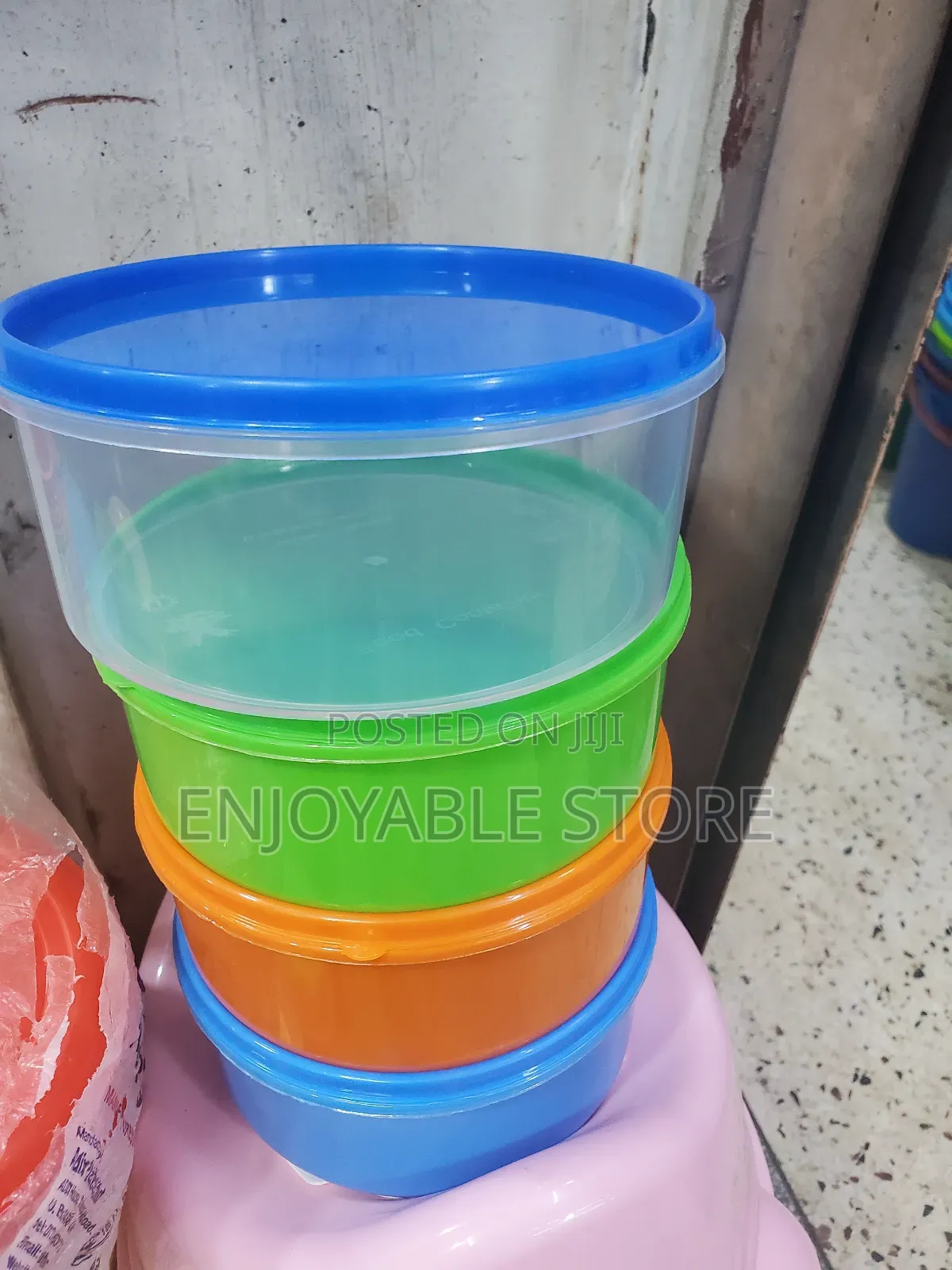 Round Food Storage Containers Transparent 12pcs