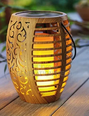 Solar Garden and Compound Light, Hanging Table Lamp- Bamboo