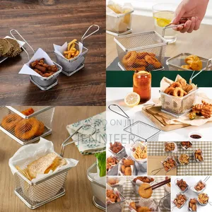 Mini Stainless Steel Fresh Fries Chips Serving Basket