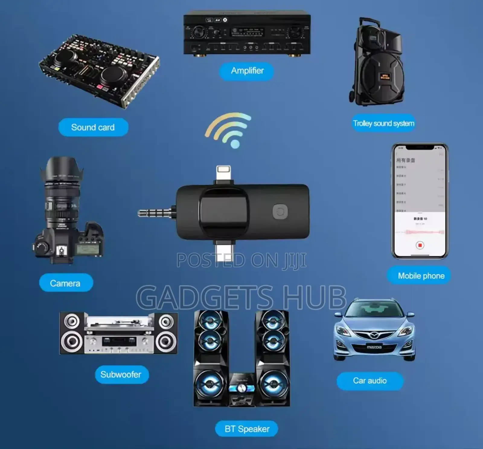 3 in I Receiver Plug and Play Wireless Microphone