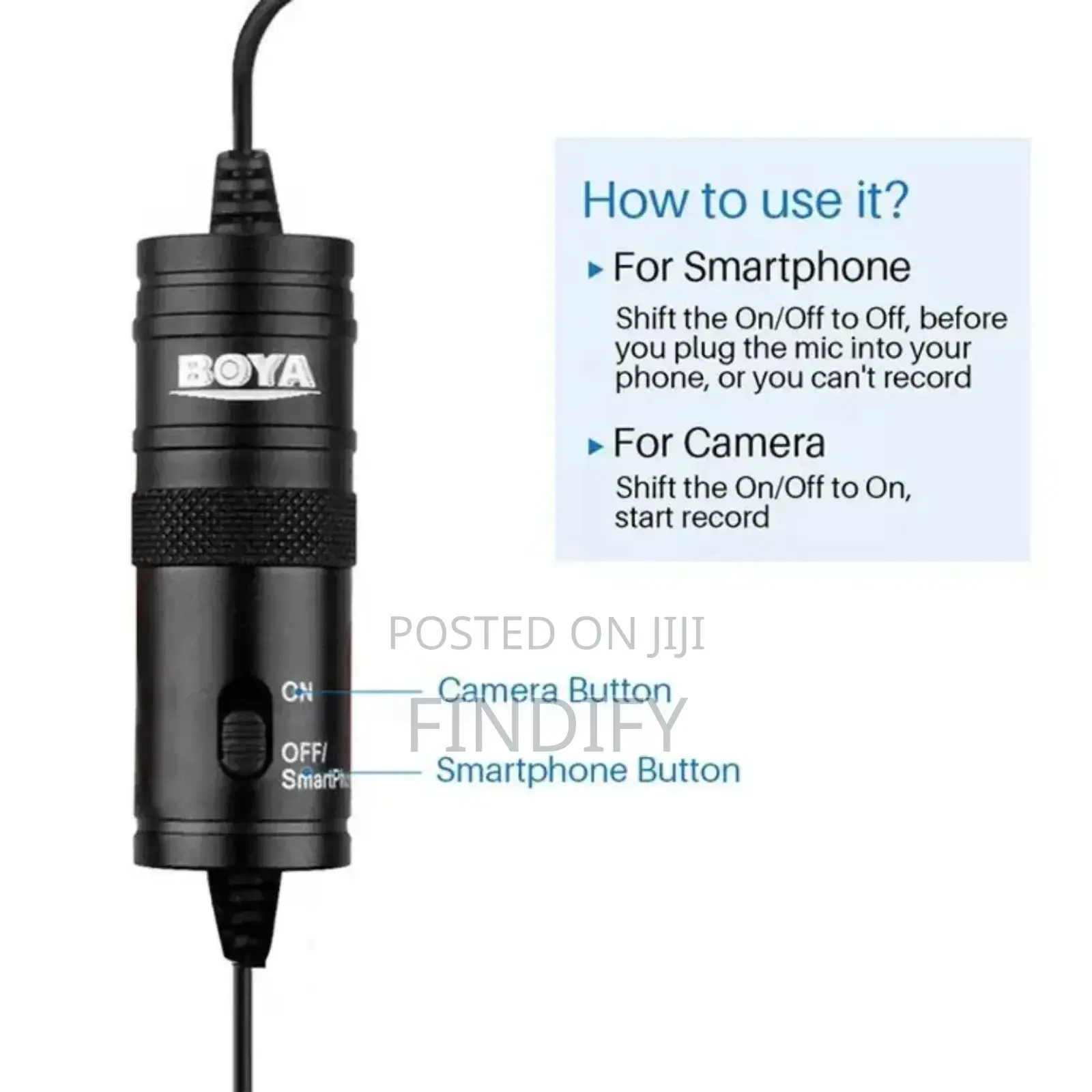 Boya by-M1 Mic Mobile Phone Recording Lavalier Microphone