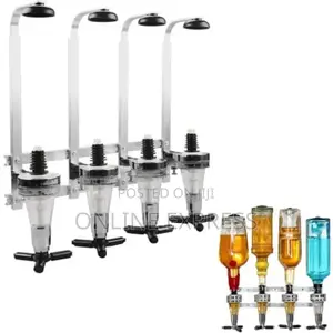 Photo - 4 Bottle Wall Mounted Liquor Dispenser