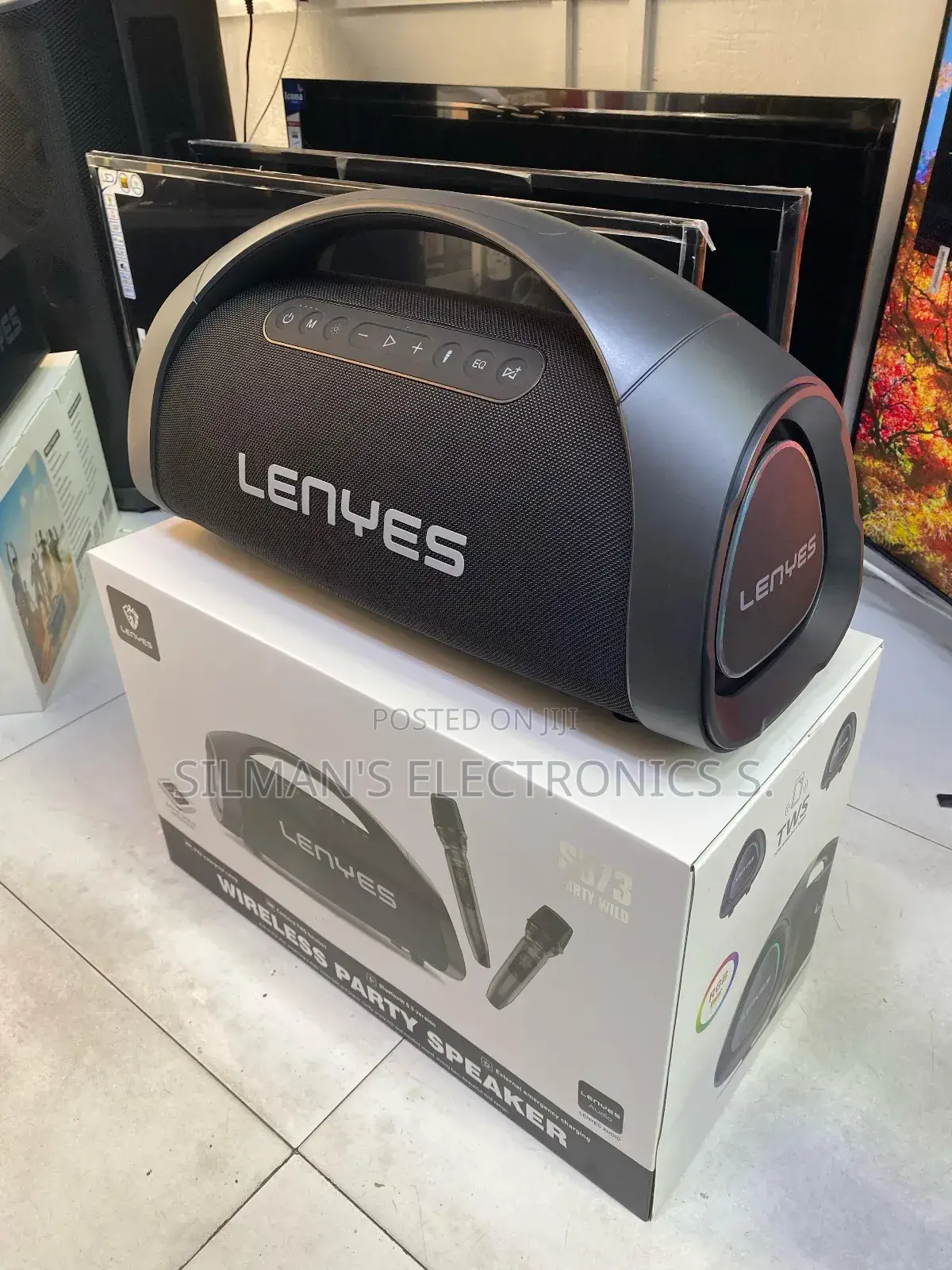 Lenyes Party Wild Speaker With Dual Microphones