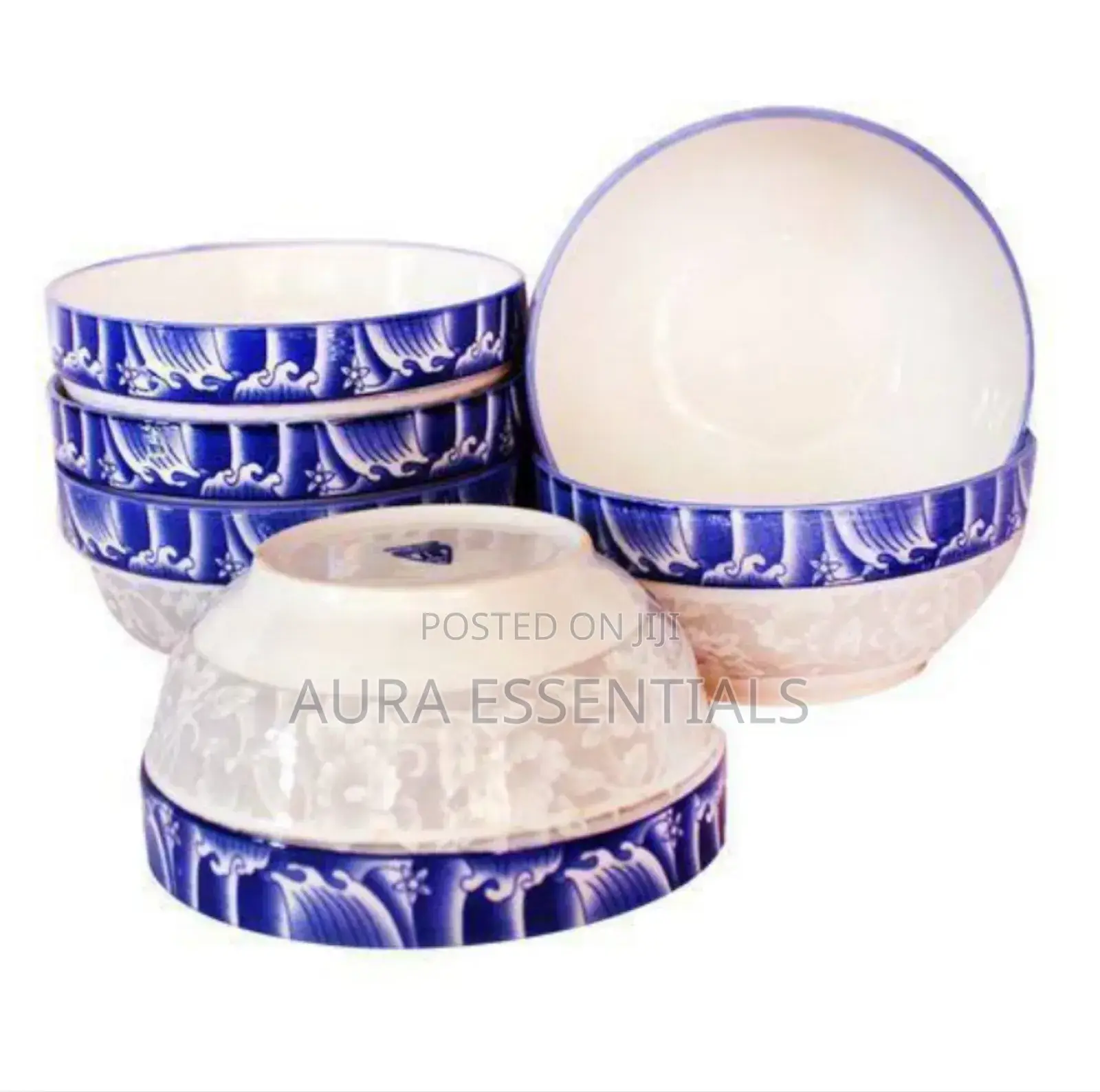 6pcs Set of Ceramic Soup Salad Bowls