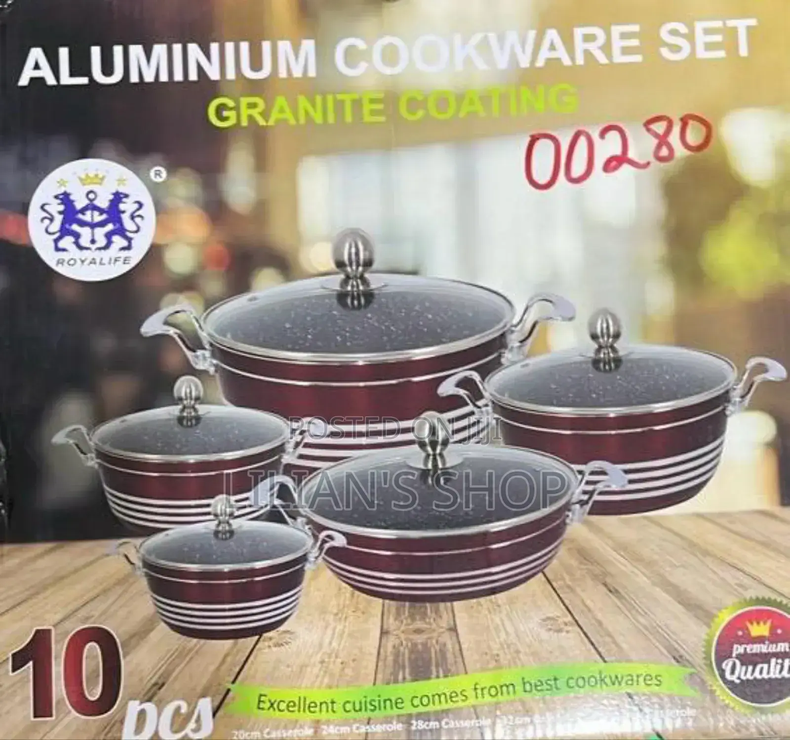Granite Coating 10pcs Aluminium Cookware Set