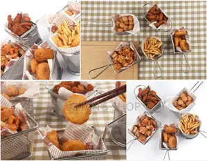Mini Stainless Steel Fresh Fries Chips Serving Basket