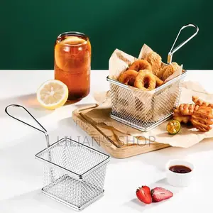 Mini Stainless Steel Fresh Fries Chips Serving Basket