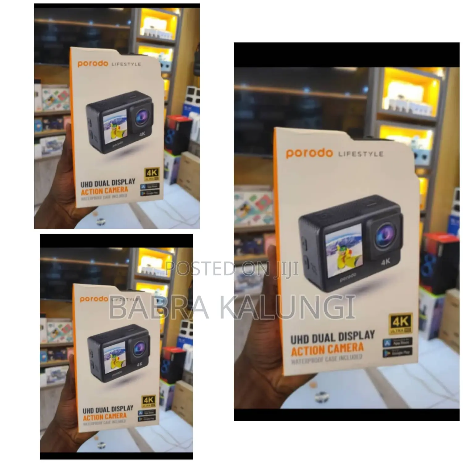 Porodo Uhd Dual Display Action Camera (Pd-4kacam)