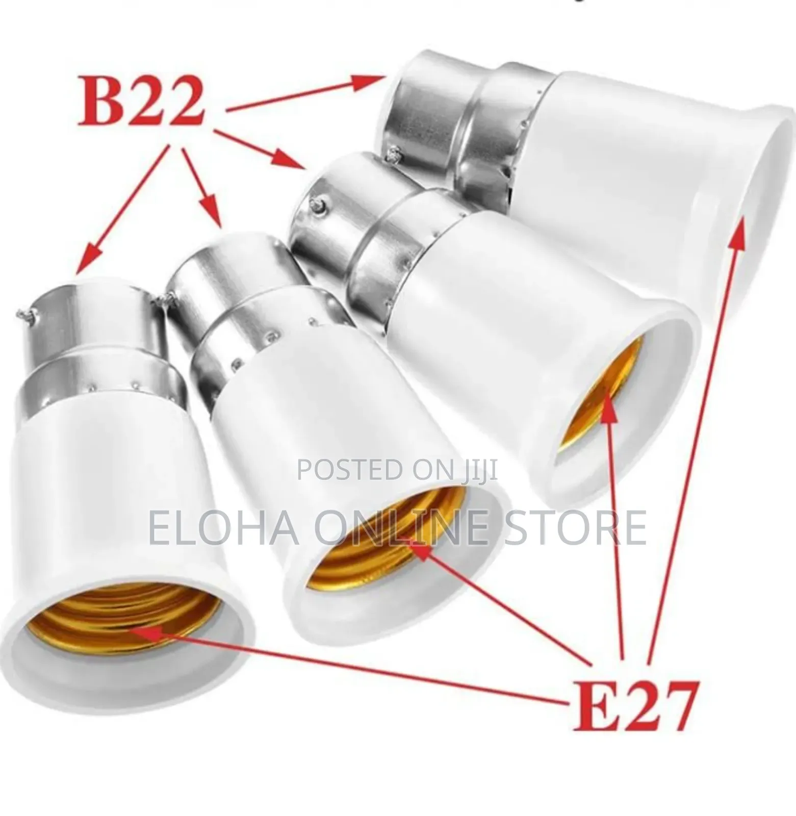 Converter Holder B22 to E27 Screw Base Socket Lamp Holder