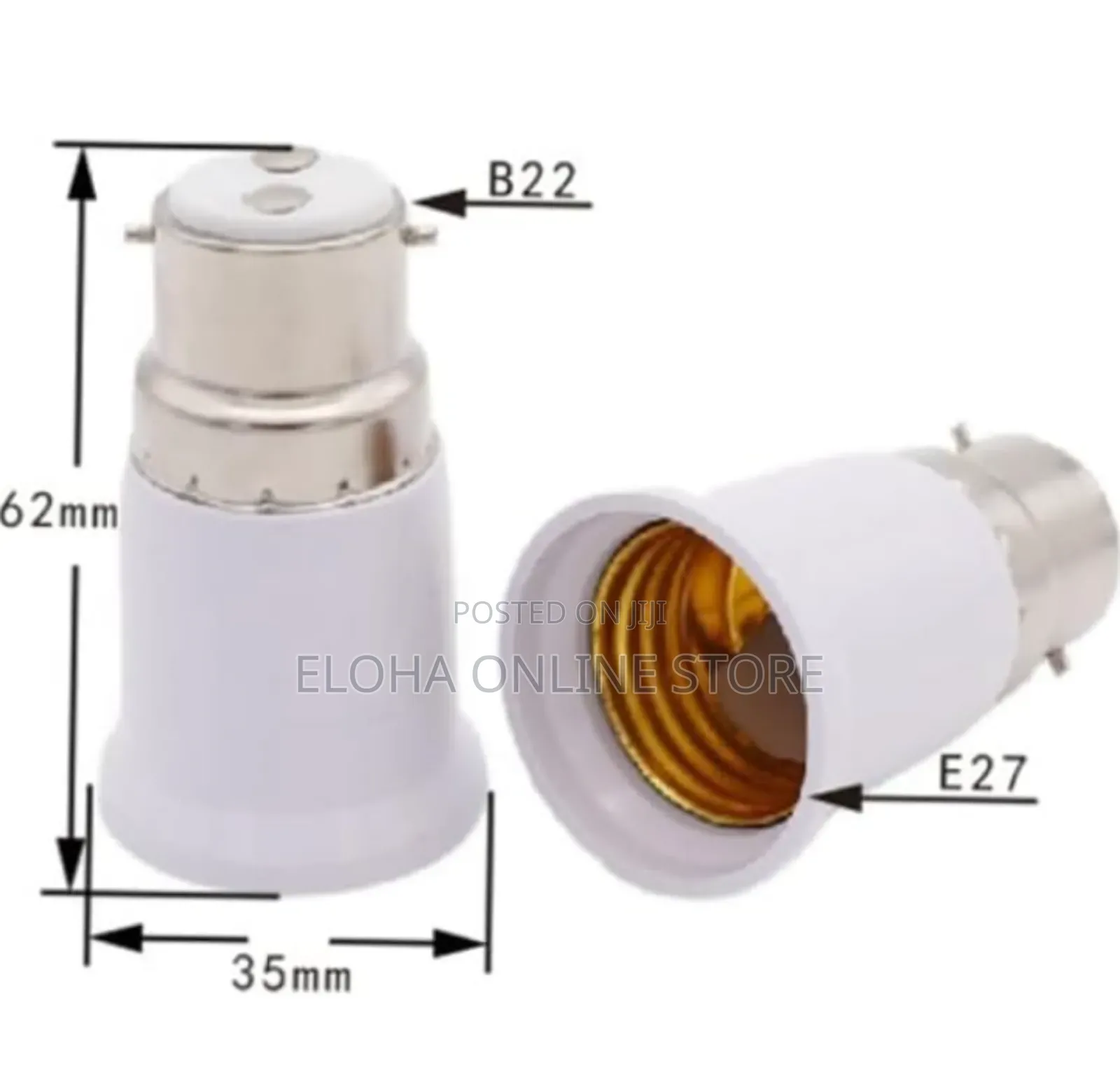 Converter Holder B22 to E27 Screw Base Socket Lamp Holder