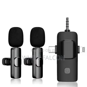 Double Wireless Lavalier Mic for Usb C, iPhone, 3.5mm