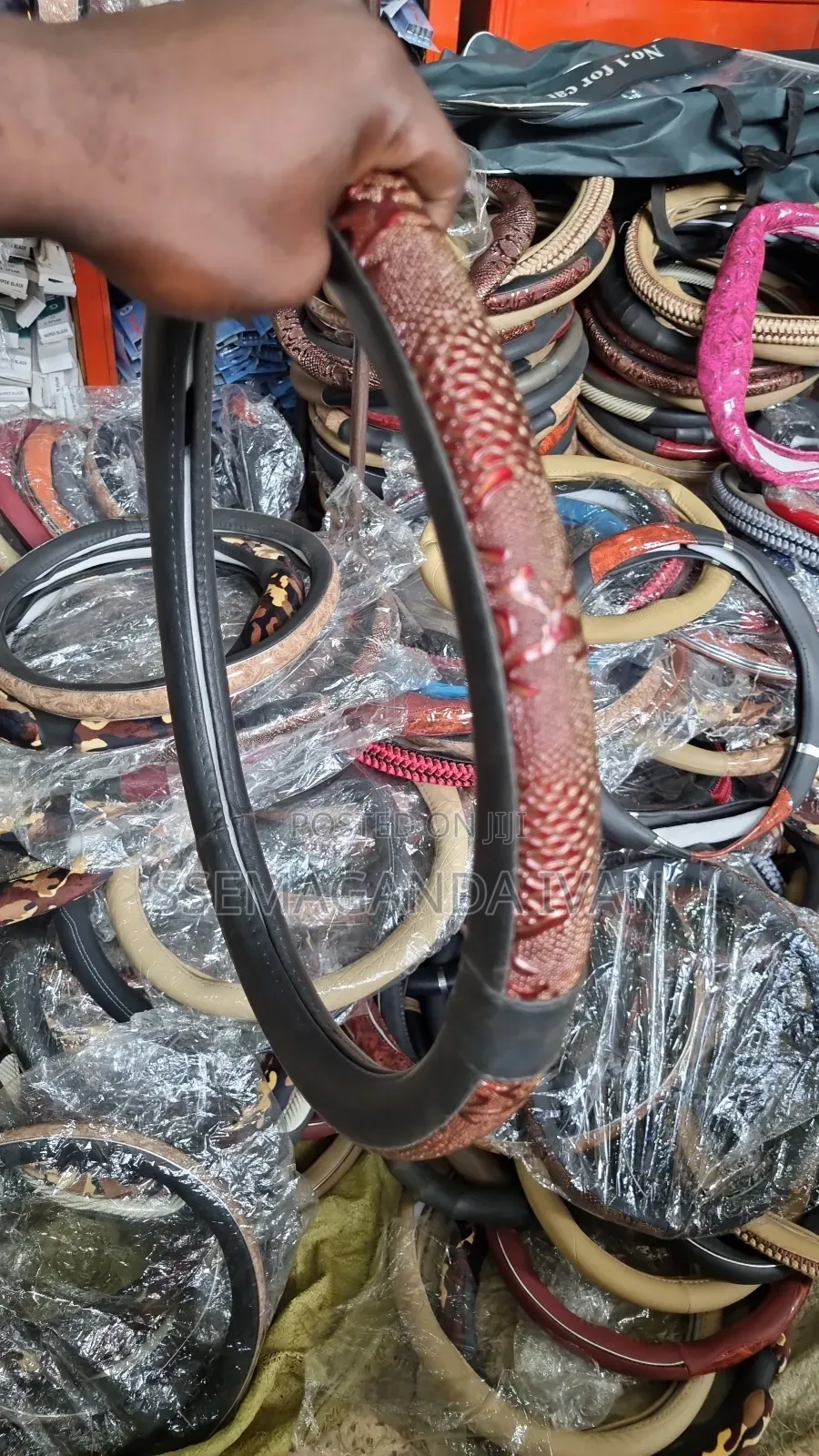 Steering Cover(Shiny Maroon)