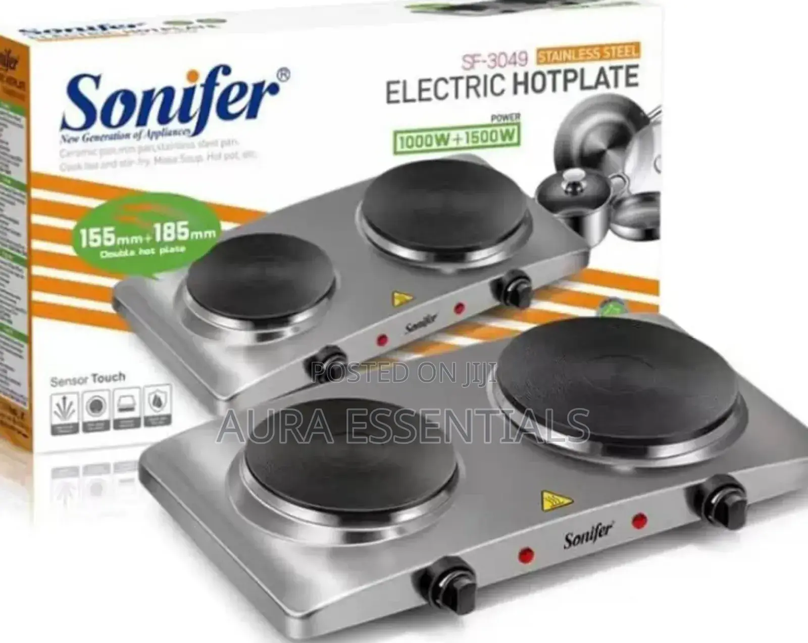 Sonifer Sf-3049 1000w and 1500w Double Electric Hot Plate