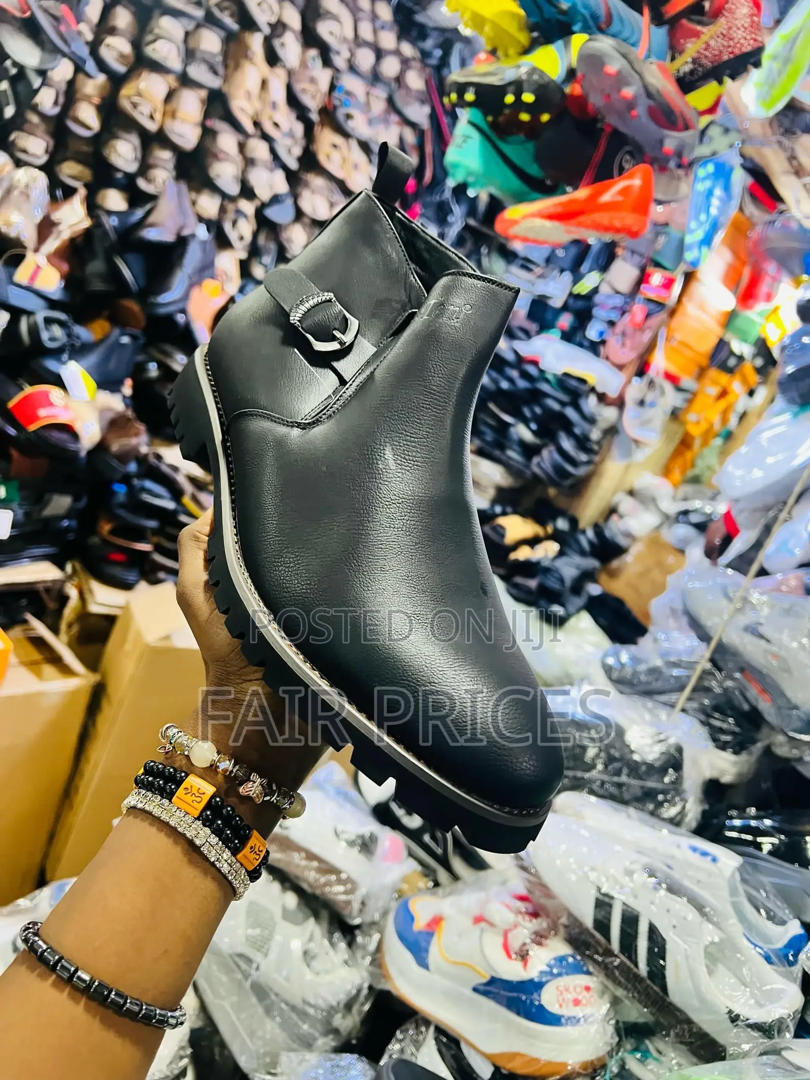 Black Leather Oxfords Boot