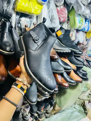Black Leather Oxfords Boot