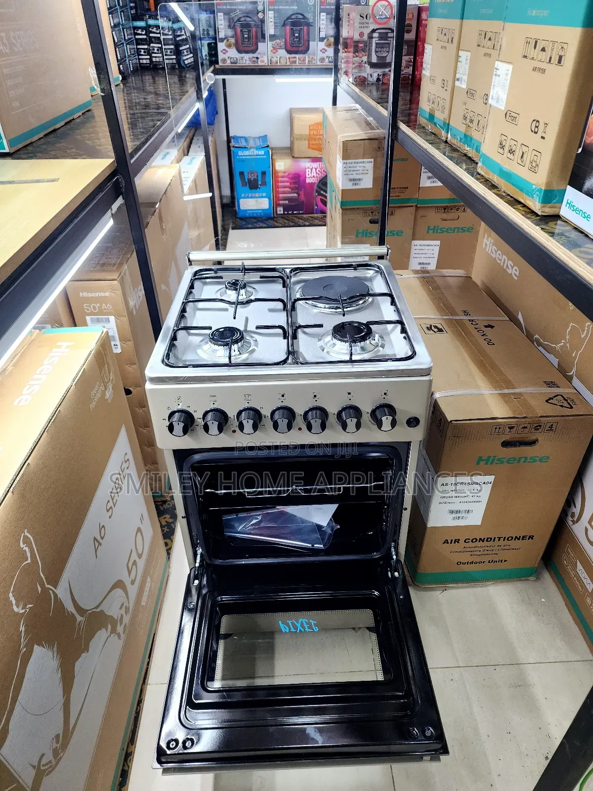 50cm by 50cm Pixels Stainless Steel Gas Cooker
