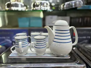 8pcs Blue Stripe Coffee Tea