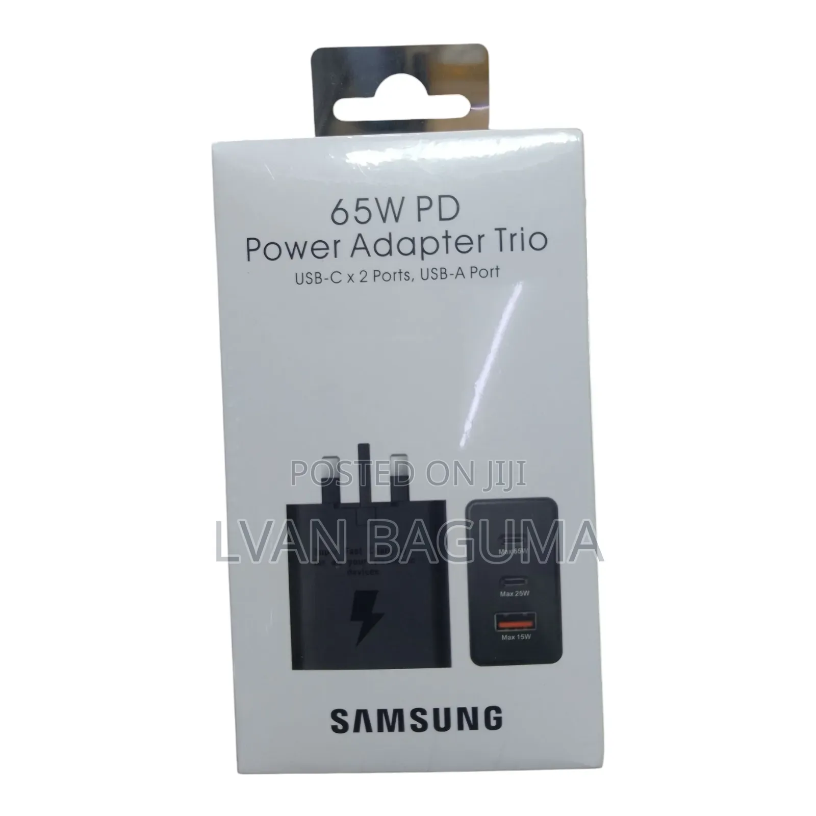 65w Power Adapter - 2 Type C and 1 Type a Port