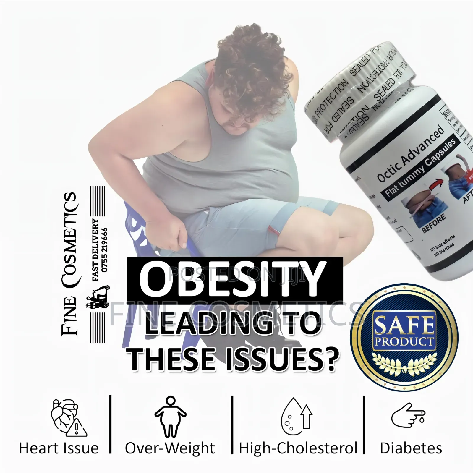 Wholesale Octic Advanced Flat Tumy Upper Body Slimming Pills