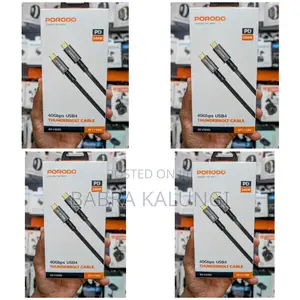 Porodo Woven Type-C Cable 240w 40gbps 60hz