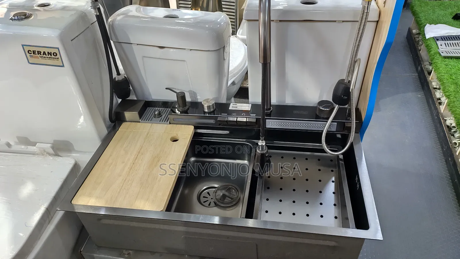 Large Stainless Steel Kitchen Sink With Digital Display