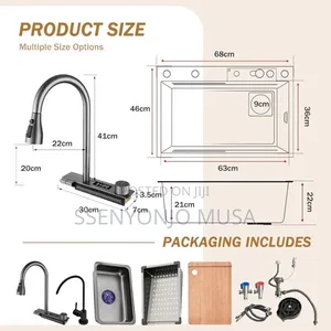 Large Stainless Steel Kitchen Sink With Digital Display
