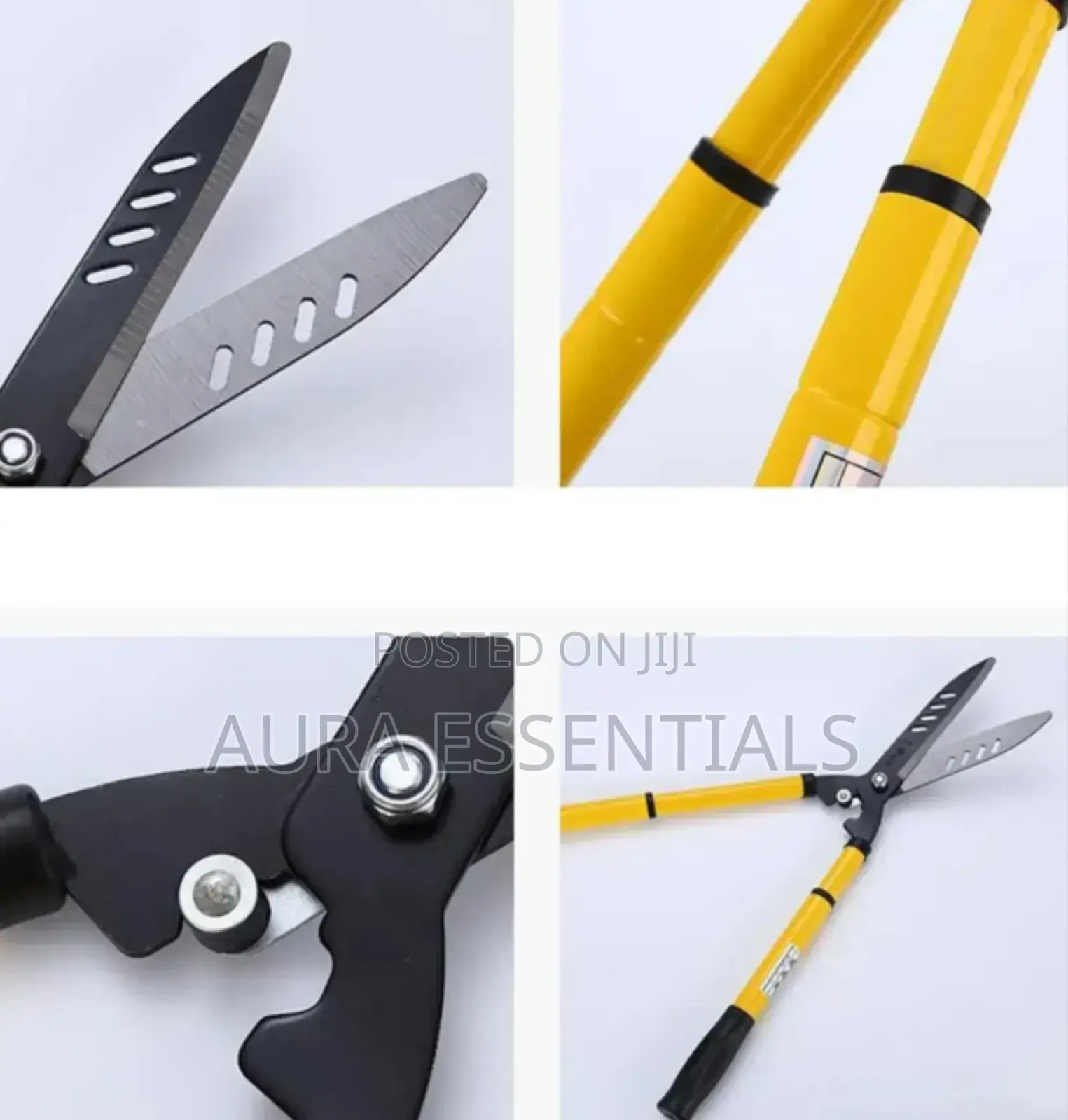 Heavy Duty Metal Garden Hedge Shear Cutter Black Yellow
